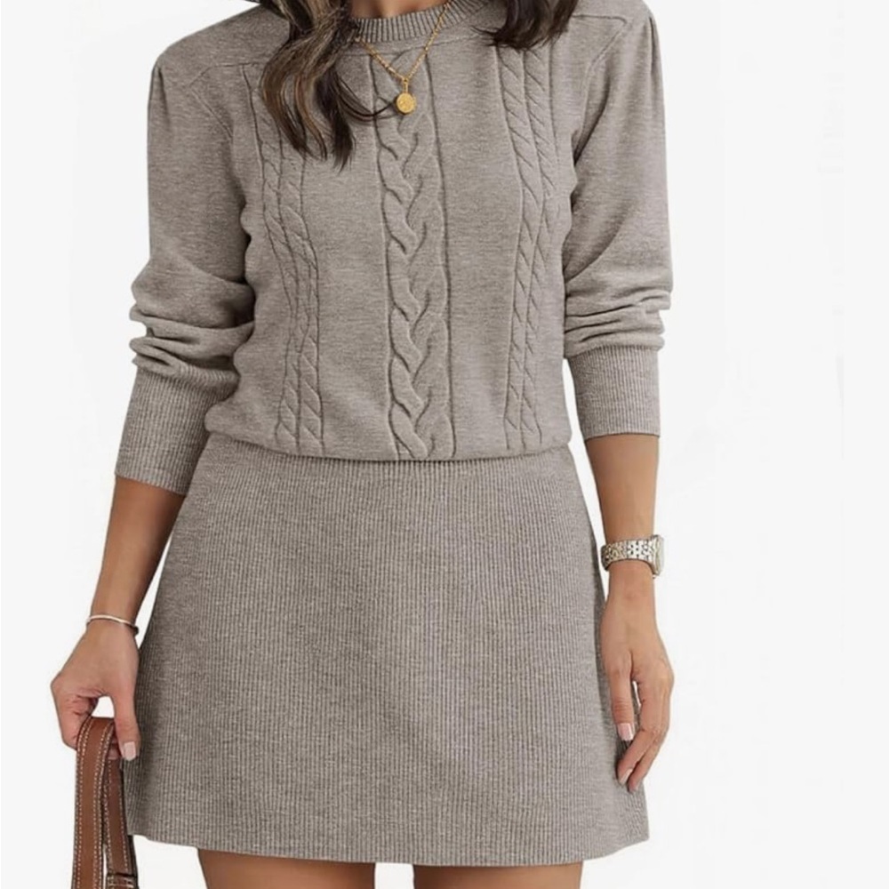 Sweater Dress - Gray - L - NWT